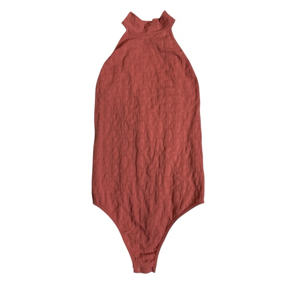 Free People Intimately Clear Mind Sleeveless Mock Neck Bodysuit Womens M L - Picture 1 of 8